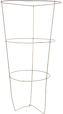 Cross Bottom Tomato Cage, 3 Legs, 3 Rings - 17